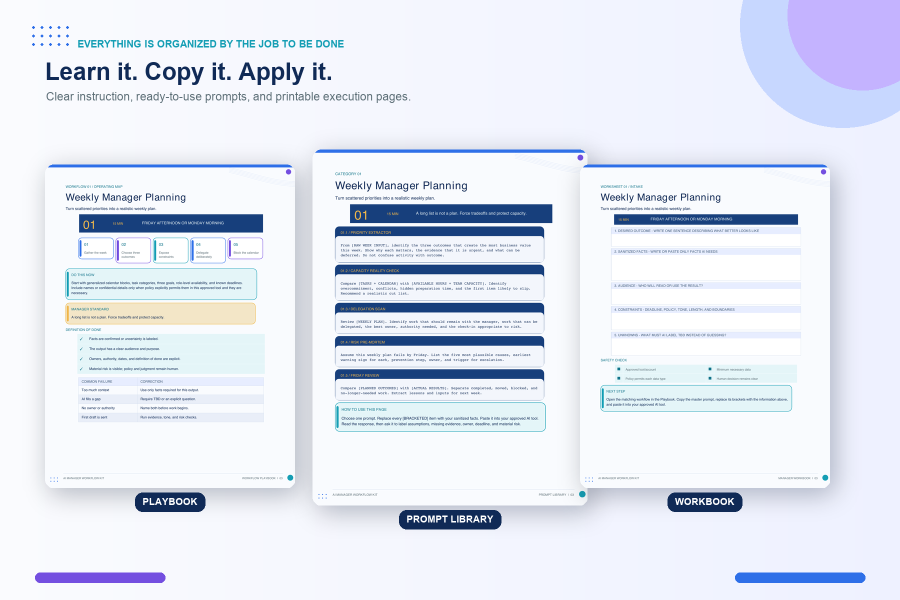 Learn it. Copy it. Apply it.